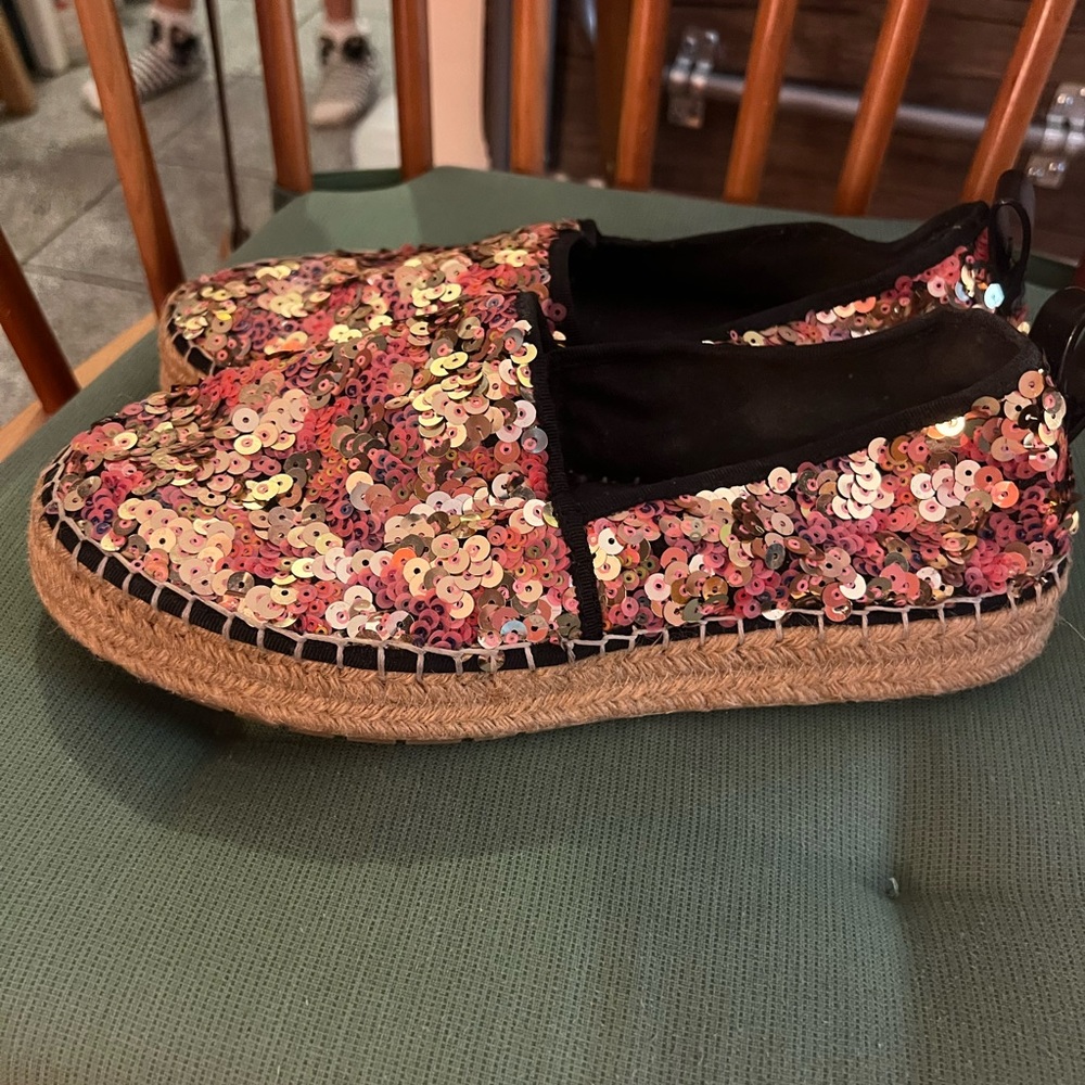 Beautiful Sparkly Sequence Copper Espadrilles. Ru… - image 4